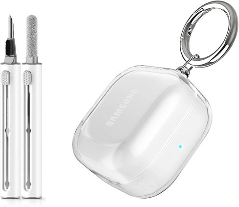 for Samsung Galaxy Buds 4 Case/Galaxy Buds 4 Pro Case Clear Glitter,Cute Girly Sparkly Bling Clear Cover for Samsung Galaxy Buds 4/4 Pro,Premium TPU Skin with Keychain&Cleaning Pen Women-Clear in Kuwait