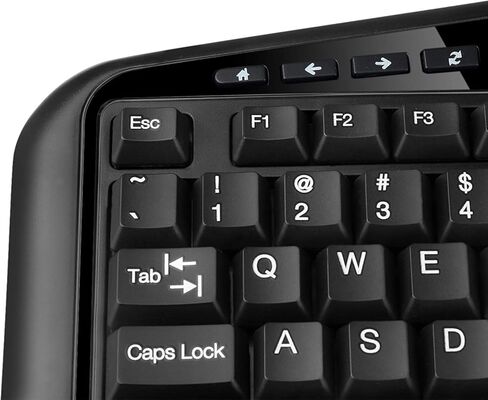 لوحة مفاتيح قارئ البطاقات الذكية المكتبية المريحة من Adesso TruForm AKB-150SB-TAA (متوافقة مع TAA)، أسود (متجدد) in Kuwait