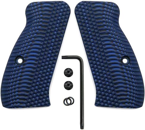 Cool Hand G10 Grips for CZ 75/85 Compact, CZ P-01, P100, C100, Tristar T100, CZ PCR, CZ 75 D, Black Gun Grips Screws Included, Aggressive OPS Texture in Saudi Arabia