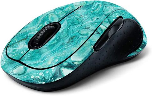 غلاف MightySkins اللامع المتوافق مع ماوس Logitech Control Plus M510 - الحجر الجيري البحري | لمسة نهائية لامعة واقية ومتينة شديدة اللمعان | سهل التطبيق وتغيير النمط | صنع في الولايات المتحدة الأمريكية in Kuwait
