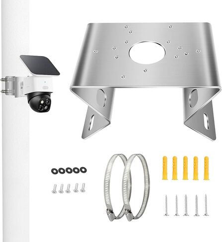 Pole Mount Bracket Compatible with eufy Security eufyCam S4 All eufy PoE Bullet-PTZ Cam S4 eufy Security SoloCam E30/E42/S340, Metal Outdoor Adapter Wall Corner Mounting Adjustable Position Holder in Kuwait