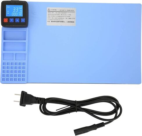 وسادة التدفئة Cryfokt CPB، 38 × 22 × 3.7 سم، أداة إصلاح فاصل شاشة LCD مع التحكم في درجة الحرارة من 50 إلى 248 فهرنهايت وإعدادات الوقت لجهاز iPhoneAndroid Phone Tablet (قابس الولايات المتحدة) in Kuwait