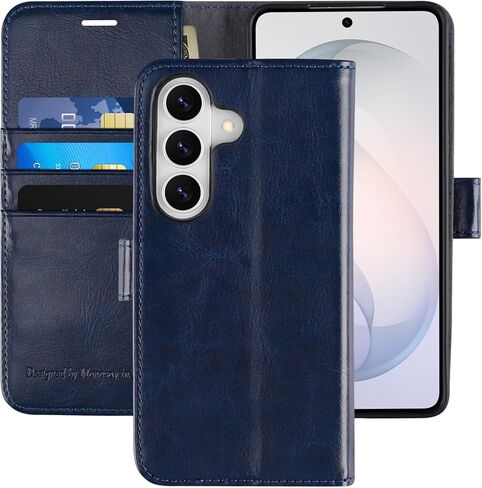 حافظة محفظة MONASAY لهاتف Samsung Galaxy S26 مقاس 6.3 بوصة - غطاء قلاب نحيف مع فتحات بطاقات آمنة، ومسند، وحجب RFID. حافظة من جلد البولي يوريثان مقاومة للصدمات مع إغلاق مغناطيسي قوي، بني in Kuwait
