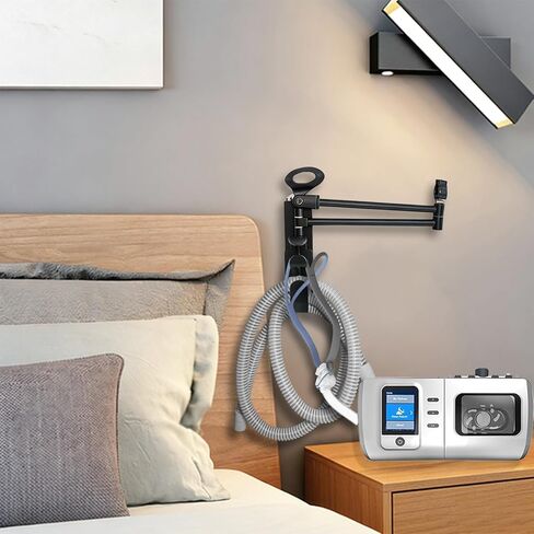 حامل خرطوم Cpap مع وظيفة قناع Cpap التالية، وشماعة خرطوم Cpap ومنظم خطاف للأقنعة بجانب السرير. يوفر مستلزمات CPAP مستقرة وخالية من التشابك حتى تتمكن من النوم بشكل أفضل. in Saudi Arabia
