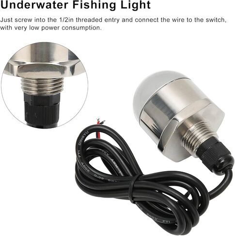 ضوء LED لقابس التصريف، مصباح IP68 تحت الماء، مصباح قابس تصريف القارب الملولب 1/2 بوصة NPT مع سطح تلميع مرآة لسفينة اليخوت والصيد البحري in Kuwait