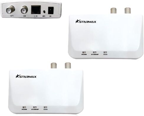 StarMax MN2580 MoCA 2.5 Adapter with 2.5GBase-T Port (2-Pack) Asymmetrical Throughput up to 3 Gbps, Compatible with Gigabit Ethernet in Kuwait