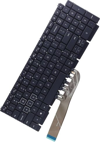 Deal4GO 101-Keys بديل لوحة المفاتيح غير الخلفية لأجهزة الكمبيوتر المحمول Dell G15 5510 5511 5515 5520 5521 5525 5530 5535 - حروف رمادية وبرتقالية in Kuwait