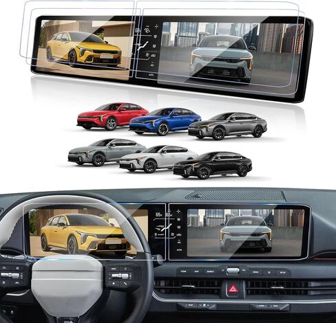 مصمم لـ 4 قطع 2026 2025 Kia K4 واقي شاشة 12.3 بوصة Navagation + Guage Cluster Nano Soft Film Film لـ 2026 2025 Kia K4 [LX/LXS/EX/GT-Line Turbo/Hatchback] الملحقات in Kuwait