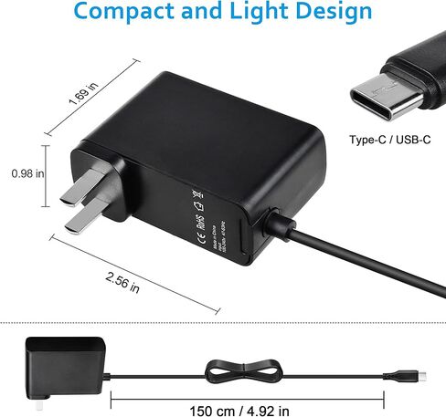 محول شاحن حائط تيار متردد 5 فولت 2.4 أمبير من النوع C USB-C AC-DC متوافق مع جهاز Nokia N1 مقاس 7.9 بوصات in Kuwait