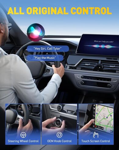 2027 محول Mini CarPlay اللاسلكي لأجهزة Apple، ترقية Carplay السلكي من المصنع إلى محول CarPlay اللاسلكي، بدون زمن الوصول لجهاز iPhone iOS 10+ والسيارات من 2015+، USB ونوع C، التوصيل والتشغيل in Kuwait