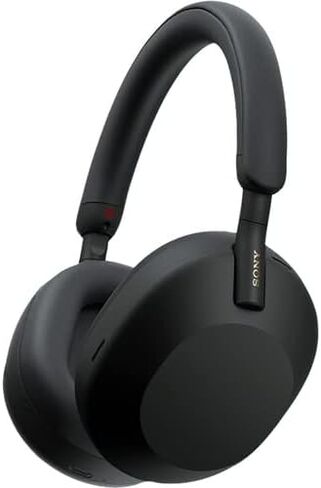 Sony WH-1000XM5 Wireless Noise Canceling Headphones with Auto Noise Canceling Optimizer, Crystal Clear Hands-Free Calling, and Voice Control, Black + Headphone Stand + USB Adapter (Renewed) in Kuwait