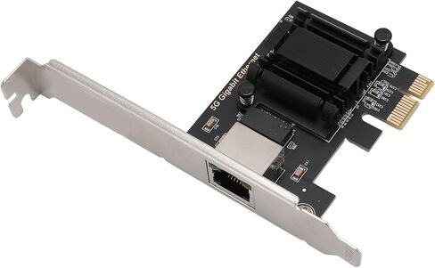 بطاقة شبكة PCIe 5 جيجا بايت من فاباتر، محول شبكة PCI Express إلى 5 جيجابت إيثرنت RJ45 NIC مع دعامة إضافية منخفضة المستوى، تدعم Wins 10 11، in Kuwait