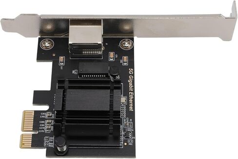 بطاقة شبكة PCIe 5 جيجا بايت من فاباتر، محول شبكة PCI Express إلى 5 جيجابت إيثرنت RJ45 NIC مع دعامة إضافية منخفضة المستوى، تدعم Wins 10 11، in Kuwait