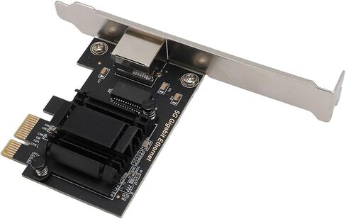بطاقة شبكة PCIe 5 جيجا بايت من فاباتر، محول شبكة PCI Express إلى 5 جيجابت إيثرنت RJ45 NIC مع دعامة إضافية منخفضة المستوى، تدعم Wins 10 11، in Kuwait