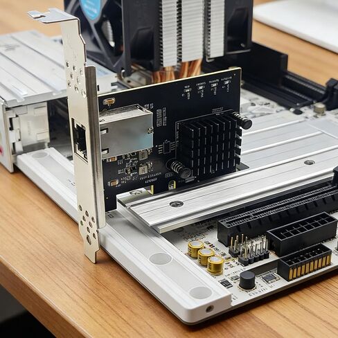 بطاقة شبكة ciciglow 10G PCIe، محول PCIe إلى 10 جيجابت إيثرنت بدون قرص PXE خادم سطح المكتب يدعم وحدة التحكم RTL8127AT، من أجل Wins 10/11، الخادم، من أجل Linux in Kuwait