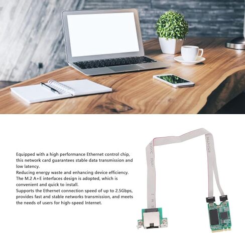Ciciglow M.2 A + E Key 2.5G Gigabit Ethernet Network Card، 1000M 100Mbps RJ45 Port Industrial Control Card for Wins Vista 7 8 10 11 in Kuwait