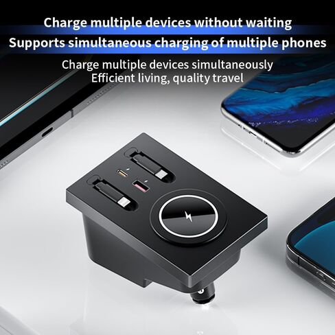محطة إرساء محور USB للسيارة لفولفو XC60 XC90 S90 V90 S60 V60 Type-C شاحن سريع ملحقات وحدة التحكم المركزية الداخلية للسيارة وديكور ولاعة السجائر ومحول الشحن اللاسلكي للهاتف in Kuwait