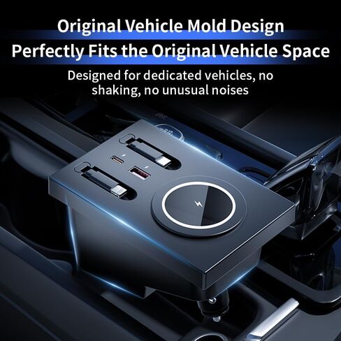 محطة إرساء محور USB للسيارة لفولفو XC60 XC90 S90 V90 S60 V60 Type-C شاحن سريع ملحقات وحدة التحكم المركزية الداخلية للسيارة وديكور ولاعة السجائر ومحول الشحن اللاسلكي للهاتف in Kuwait