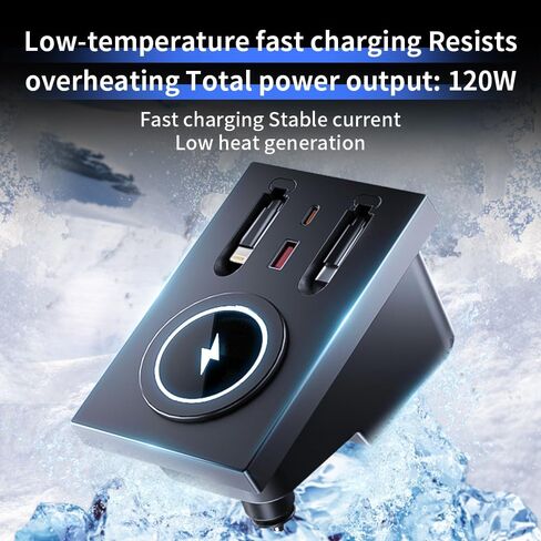 محطة إرساء محور USB للسيارة لفولفو XC60 XC90 S90 V90 S60 V60 Type-C شاحن سريع ملحقات وحدة التحكم المركزية الداخلية للسيارة وديكور ولاعة السجائر ومحول الشحن اللاسلكي للهاتف in Kuwait