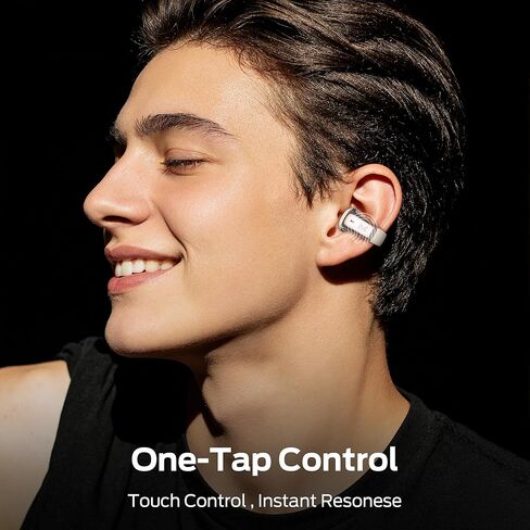 Monster Airclip AC210 Open Ear Headphones, Clip-On Earbuds, Lightweight Comfort, Secure Fit, Crystal-Clear Call, IPX6, 36H Playtime, Bluetooth 6.0 Wireless Earbuds for Running/Cycling/Gym (White) in Kuwait