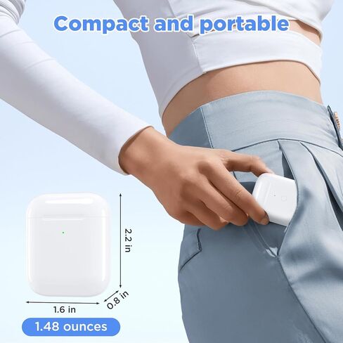 Replacement Wireless Charging Case for AirPods 1st/2nd Charging Case, AirPods 1 Charging Case Only with Bluetooth Pairing Sync Button, Compatible with A1938/A1602, No Earbuds AirPods 2 Charger Case in Kuwait