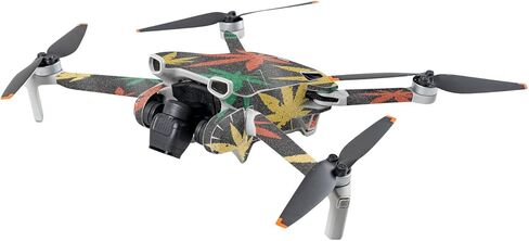 MightySkins Glossy Glitter Skin Compatible with DJI Mini 3 - Rastafari Kush | Protective, Durable High-Gloss Glitter Finish | Easy to Apply | Made in The USA in Kuwait