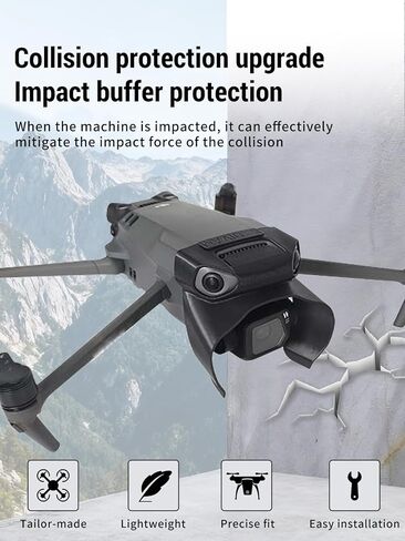 Gimbal Lens Bumper for DJI Mavic 3/3 Pro, Anti-Collision Camera Lens protective case, Lightweight Protective Shockproof for DJI Mavic 3/3 Pro Accessory (Black) in Kuwait
