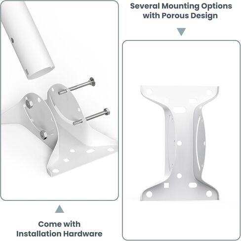 Ulna 19.68" Universal Antenna Mount - 2 Packs Wireless Bridge Bracket Reversible J Pole Mount, Heavy Duty Roof Mount for Outdoor Antenna WiFi Extender/Weather Station/Access Point/Satellite Dishes in Kuwait