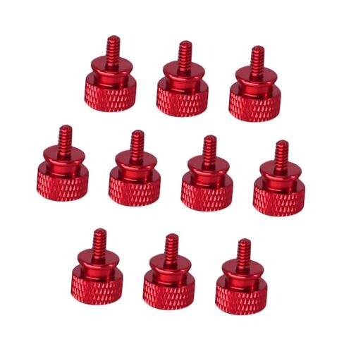 PRETYZOOM 10 Pcs Red Aluminum Computer Chassis Thumb Screws 6#-32 Knurled Threaded Fixing Screws for PC Case DIY Computer Accessories in Kuwait