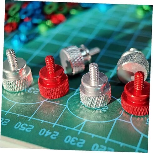 PRETYZOOM 10 Pcs Red Aluminum Computer Chassis Thumb Screws 6#-32 Knurled Threaded Fixing Screws for PC Case DIY Computer Accessories in Kuwait
