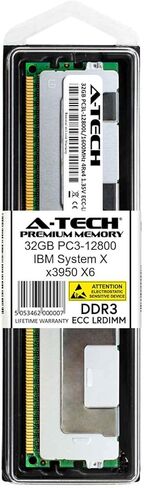 وحدة A-Tech 32 جيجابايت لنظام IBM X x3950 X6 DDR3 ECC تحميل مخفض LR DIMM PC3-12800 1600Mhz 4rx4 1.35v ذاكرة الوصول العشوائي للخادم (أي ما يعادل OEM 46W0678 47J0227 46W0676) in Kuwait