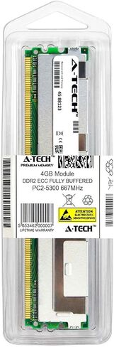 بديل A-Tech 4 جيجابايت لجهاز HP 397415-B21 - DDR2 667 ميجا هرتز PC2-5300 ECC مخزنة بالكامل FBDIMM 2rx4 1.8v - عصا ذاكرة الوصول العشوائي لخادم واحد (397415-B21-ATC) in Kuwait