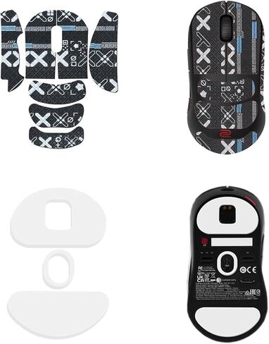 NOUKAJU Mouse Grip Tape Full Coverage for BenQ Zowie U2, Self-Adhesive Sweat-Resistant Professional Mice Upgrade Kit,Mouse Feet Skates(Foot pad + Black Mouse Grip Tape) in Kuwait