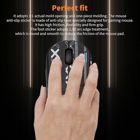 NOUKAJU Mouse Grip Tape Full Coverage for BenQ Zowie U2, Self-Adhesive Sweat-Resistant Professional Mice Upgrade Kit,Mouse Feet Skates(Foot pad + Black Mouse Grip Tape) in Kuwait