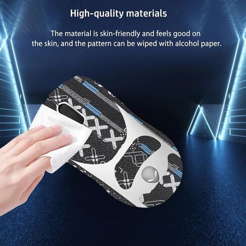 NOUKAJU Mouse Grip Tape Full Coverage for Alienware AW720M, Mouse Anti Slip Grip Tape,Self-Adhesive PreCut Sweat-Resistant Professional Mice Upgrade Kit(Black) in Kuwait