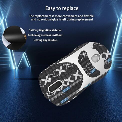 NOUKAJU Mouse Grip Tape Full Coverage for Alienware AW720M, Mouse Anti Slip Grip Tape,Self-Adhesive PreCut Sweat-Resistant Professional Mice Upgrade Kit(Black) in Kuwait