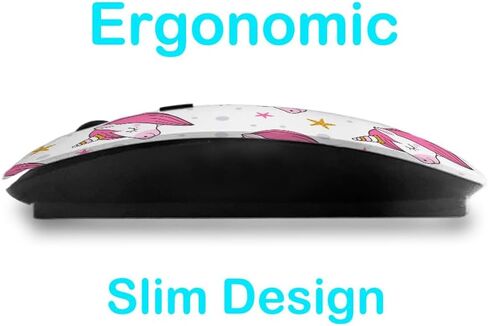 2.4GHz USB Wireless Mouse, Fashion Cute Unicorn Pattern, Ergonomic Slim Computer Mice for Kids in Kuwait