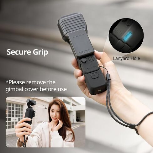 SMALLRIG Protective Cover Case Kit for DJI Osmo Pocket 4, Hard Shell and Silicone, Anti-Scratch Full Coverage Body Gimbal Screen Grip Handle, with Lanyard - 6005 in Kuwait