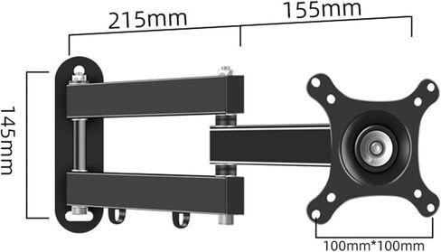 Monitor Stand Wall Mounted Monitor Stand Steel Three Arm Structure Monitor Arm for Most 14-27 Inch Screen, Adjustable Monitor Mount Bracket, VESA 75×75/100×100mm tv Stan in Kuwait