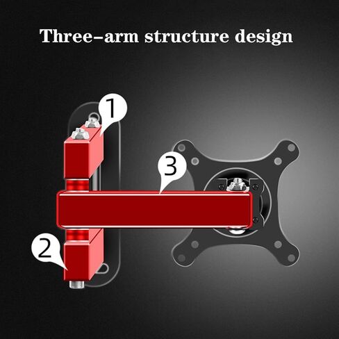 Monitor Stand Wall Mounted Monitor Stand Steel Three Arm Structure Monitor Arm for Most 14-27 Inch Screen, Adjustable Monitor Mount Bracket, VESA 75×75/100×100mm tv Stan in Kuwait
