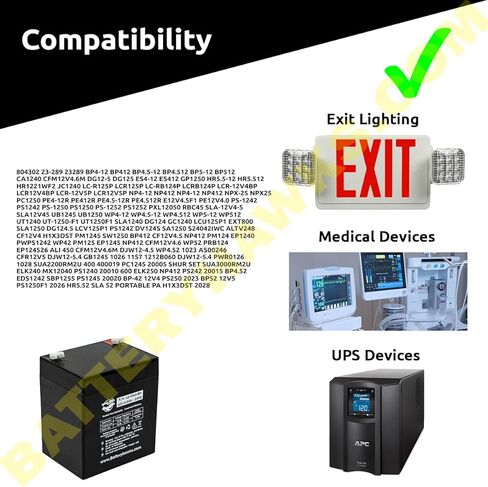 (4 حزمة) SLA1240 DG124 GC1240 LCU125P1 EXT800 SLA1250 بطارية 12V4.5AH 12V 4.5AH SLA مختومة بطارية حمض الرصاص in Kuwait