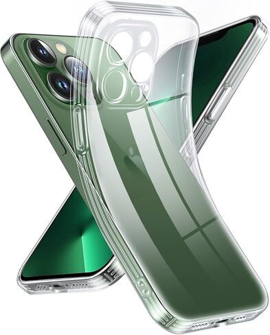 Supdeal Crystal Clear Case for iPhone 13 Mini, [Not Yellowing] [Camera Protection] [Military Grade Drop Tested] Transparent Shockproof Protective Soft Silicone Slim Cover, 5.4 inch, Transparent in Kuwait