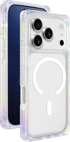 AMAZINGthing for iPhone 17 Pro Max [Omni Case], Designed for MagSafe Accessories, 10FT Drop Proof, Magnetic Phone Cover with Bumper Protection, Anti Yellowing, Transparent, Clear Rainbow in Kuwait