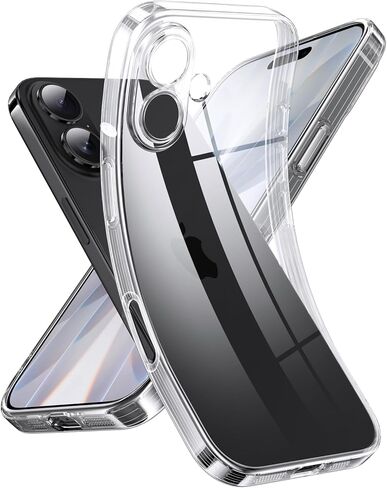 حافظة Supdeal Crystal Clear لهاتف iPhone 13 Mini، [غير صفراء] [حماية الكاميرا] [تم اختبار السقوط من الدرجة العسكرية] غطاء نحيف من السيليكون الناعم الواقي المقاوم للصدمات، 5.4 بوصة، شفاف in Kuwait