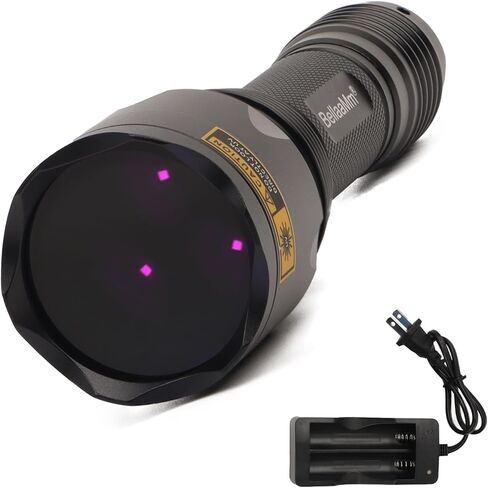 C10 365nm الأشعة فوق البنفسجية مصباح يدوي Blacklight مشاعل مع تصفية، Longwave 365 نانومتر ضوء الأشعة فوق البنفسجية ضوء أسود للكشف عن البول للحيوانات الأليفة، العقرب، الصخور in Kuwait
