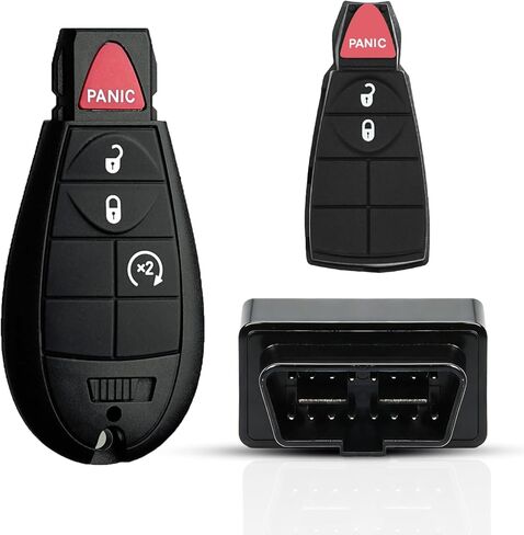 MechanMagic DIY Key Fob استبدال عدة يناسب دودج رام 1500 2500 3500 2009 2010 2011 2012 دخول بدون مفتاح التحكم عن بعد IYZ-C01C M3N5WY783X مع لوحة مفاتيح 3 أزرار قابلة للتبديل in Kuwait