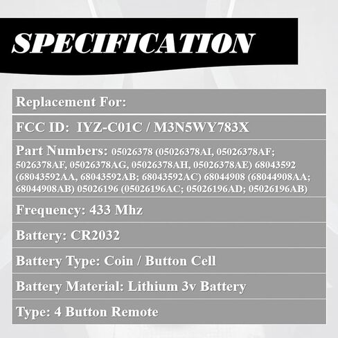 MechanMagic DIY Key Fob استبدال عدة يناسب دودج رام 1500 2500 3500 2009 2010 2011 2012 دخول بدون مفتاح التحكم عن بعد IYZ-C01C M3N5WY783X مع لوحة مفاتيح 3 أزرار قابلة للتبديل in Kuwait
