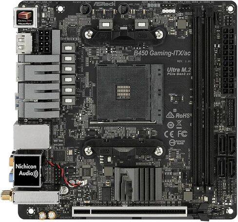 pc motherboard Fit For ASRock B450 GAMING-ITX/AC Motherboard Socket AM4 Supports Ryzen 5 5600G 5600 R7 5700X3D 5800X CPU DDR4 M.2 PCIe 3.0 Mini ITX in Kuwait