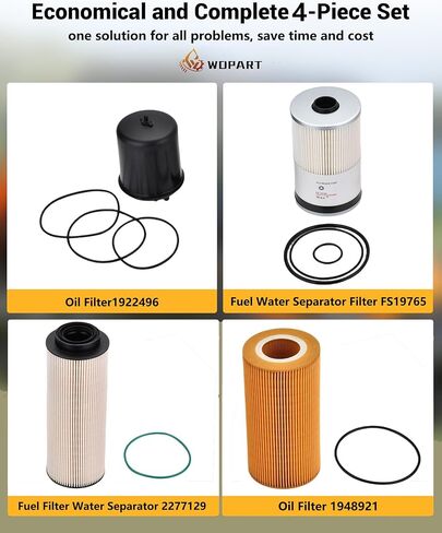 Filter Kit Compatible with Paccar MX-13 MX13 Engine Replace OE#1948921 2277129 FS19765 1922496 in Saudi Arabia
