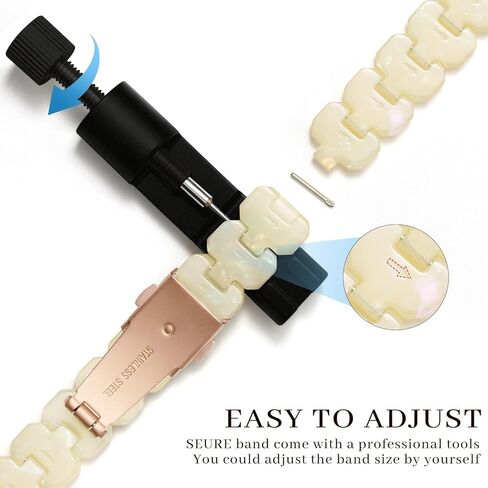 Slim Resin Band Compatible With Apple Watch Bands for Women Series 11/10/9/8/7 38/40/41/42/44/46mm,Thin Bracelet Lightweight Fashion Strap for iWatch Wristband 6/5/4/3/2/1 SE in Saudi Arabia